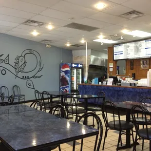 the interior of the restaurant