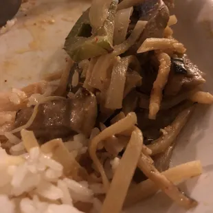 Pad ped with bamboo shoots