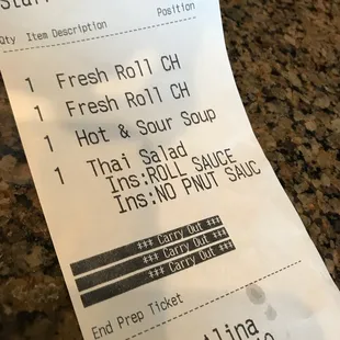 They are open for carry out. They are about a 30 minute wait for pickup. We got 2 orders of fresh rolls, hot and sour soup and Thai salad.