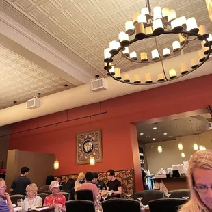 people eating at a restaurant