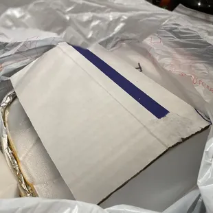 the inside of an envelope wrapped in plastic