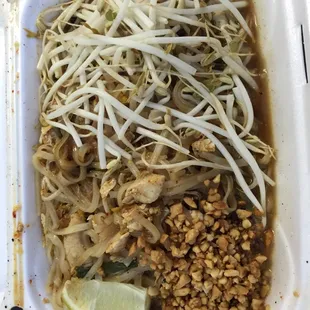 Pad Thai with Chicken and Extra Sauce
