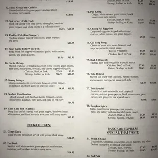 Updated menu