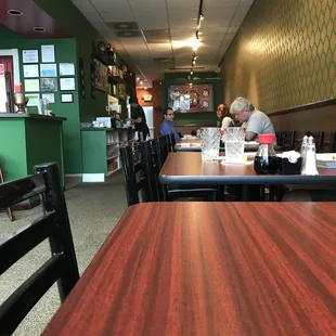 Dining area, about eight tables