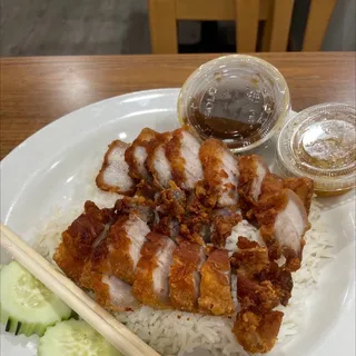 Crispy Pork Belly Rice Bowl