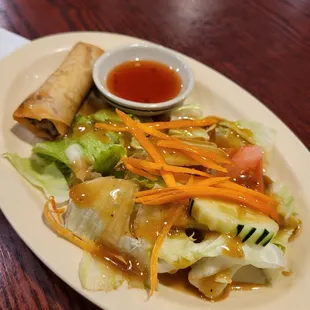 Complimentary side salad