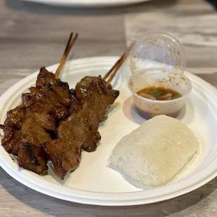 a plate of food on a table