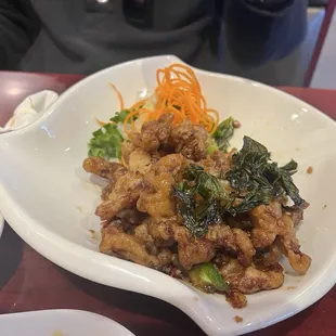 Crispy basil duck