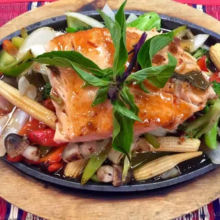 Grilled Salmon with Holy Basil