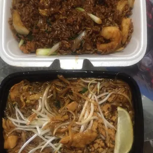 Kow Pad and Pad Thai