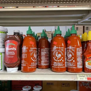 Super rare Huy Fong sriracha sauce. $7.99.