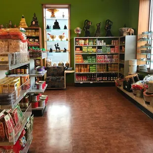 a wide view of a grocery store