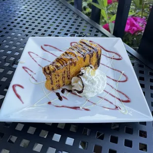 a dessert on a plate