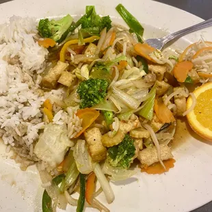 Mixed vegetables with tofu - delicious!