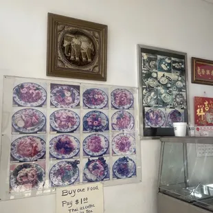 a variety of dishes on display