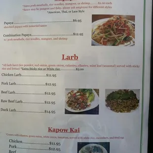 ramen and noodles, menu