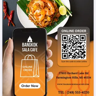 Menu online.
