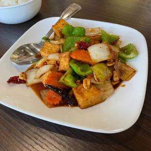 Kung Pao fried tofu