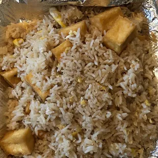 I was super hungry-- so probably a disservice. The picture doesn't speak volume. The tofu fried rice is really good!
