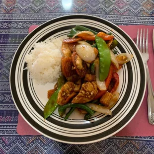 Chicken Prik Khing (lunch menu)