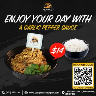 Garlic Pepper Sauce Rice Dish