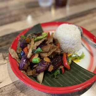 Spicy Basil Eggplant