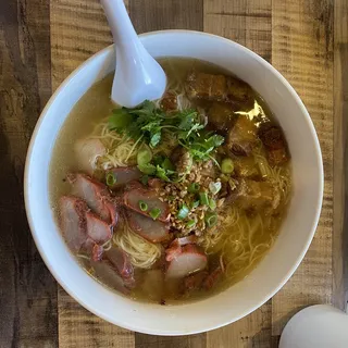 BBQ Pork & Crispy Pork Egg Noodle Soup