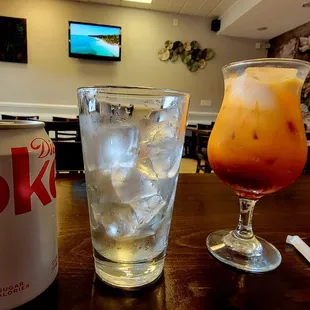 a drink and a beverage