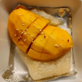 Mango Sticky Rice. $8.95.