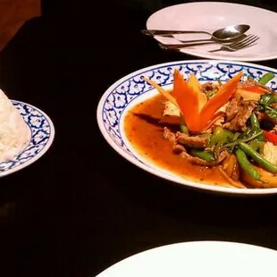 Beef and chicken pad ped.
