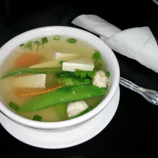 Vegetable tofu soup.