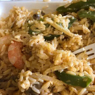Gang gai with shrimp