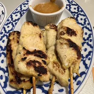 Chicken Satay with delicious peanut sauce