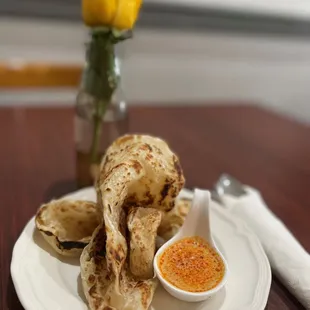 a plate of food on a table