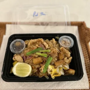 Pad Thai - with spice on side. (Take-out)