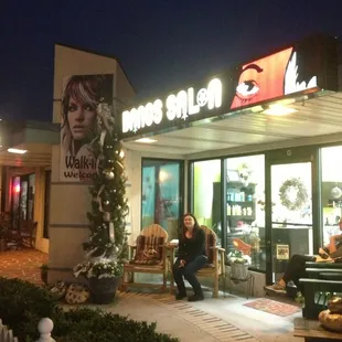 All lit up at Christmas time!