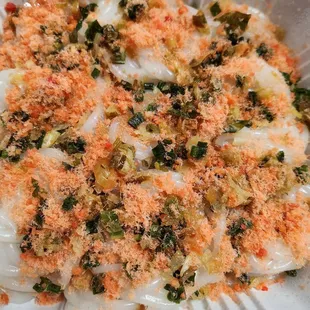 My mom likes the savory rice cakes  $10 shrimp/ scallions with fishsauce 1/6/25