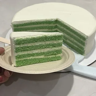 Pandan Coconut Chiffon Cake