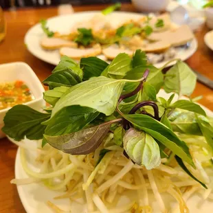 a plate of food on a table
