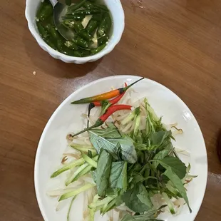 Veggies and fish sauce