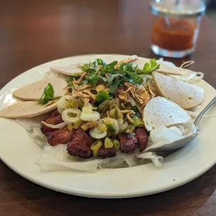 a plate of food on a table