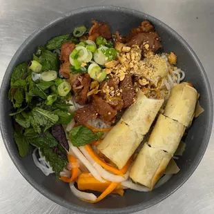 Bún chả giò thịt nướng