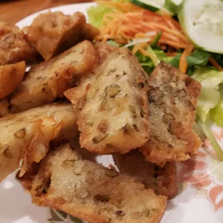 Crispy Shrimp Cakes Served with Vegetables