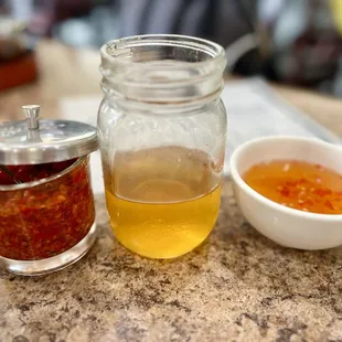 Fish sauce and chili paste is legit here.