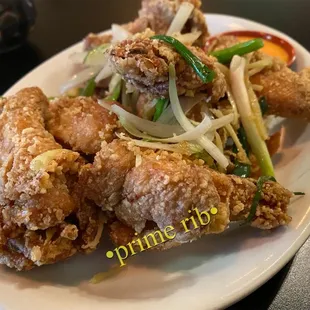 a plate of fried chicken