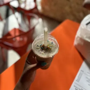 Fruity Pebble Shake with Boba