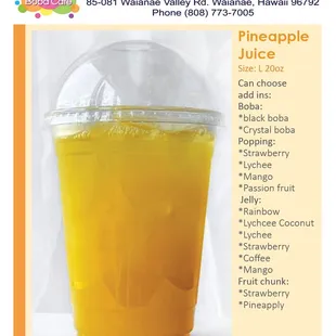 Juice: Pineapple Juice