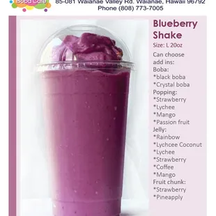 Shake: Blueberry Shake