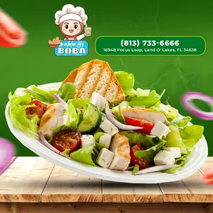 a salad on a plate