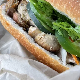 Lemongrass Chicken Banh Mi